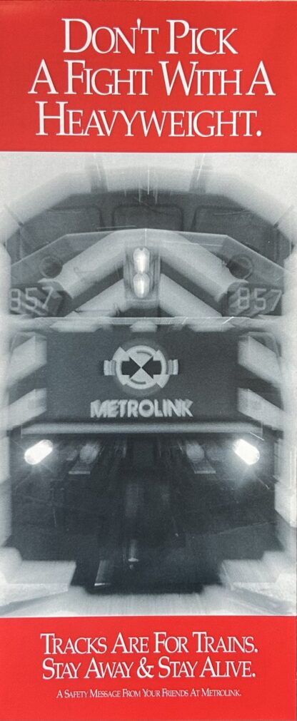METROLINK Inaugural Service (timetable) to Antelope Valley, Jan 1994